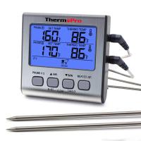 ราคา ThermoPro TP17 Digital Backlight จอแสดงผล LCD Dual Probe เตาอบบาร์บีคิวเนื้อตะแกรงทำอาหารเทอร์โมมิเตอร์สำหรับทำอาหาร (21171200384)