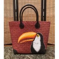 ราคา กระเป๋าสานกระจูดย้อมสี ลายเพ้นท์ทำด้วยมือ แฮนด์เมดทั้งชิ้น มีหลายขนาด (12811714875)