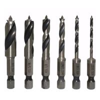 ราคา 6ชิ้นสว่านสามจุดสว่านงานไม้1 4ก้านหกเหลี่ยมคุณสมบัติสองเจาะช่องด้าน 1 ทำจากวัสดุเหล็กคุณภาพสูงความเร็วสูงความแข็งสูงแข็งแรงและ Durable2 การออกแบบปลายด้านบนของหัวเจาะสะดวกสำหรับ (17106385112)