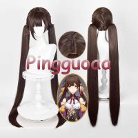 ราคา Manmei Honkai Star Rail Sushang Cosplay Wig 100cm Long Ponytails Dark Brown Wig Cosplay Anime Cosplay Wig Heat Resistant Synthetic WigsTH (20563415124)