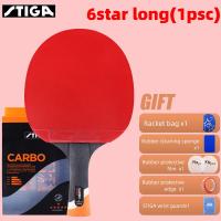 ราคา STIGA 6 Star Table Tennis Racket Pro Ping pong Paddle Pimples In For Offensive Rackets Sport Stiga Racket Hollow handle (10400015339)