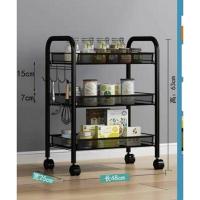 ราคา INTER HOME ชั้นวางมีล้อ ZH 3 ชั้นวางของ มีล้อ ล้อหมุนได้360องศา ชั้นวางของร้านเสริมสวย วางจาน วางต้นไม้ (18728341785)