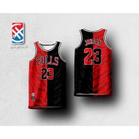 ราคา MICHAEL JORDAN BULLS RED BLACK HG CONCEPT JERSEY (20597694354)