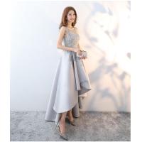 ราคา Glary Star ชุดเดรสชุดเดรสแบบสั้นสำหรับปาร์ตี้ฉลองประจำปีงานปาร์ตี้ชุดกระโปรงหน้าสั้นหลังสั้นสีเทาเงินชุดราตรี (18261338289)