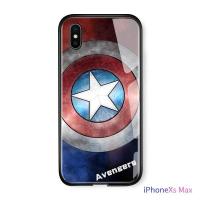 ราคา สำหรับ iPhone X XS XR XS MAX 5 5S SE 6 6S 7 8 Plus Case Marvel กัปตันอเมริกาไอรอนแมน Spiderman เคสกันกระแทกกระจกเทมเปอร์กรณีฝาหลัง (756518556)