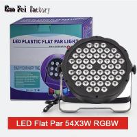 ราคา Led Flat Par 54X3W RGBW สี DJ Strobe Dmx 512 Stage Effect สำหรับ KTV Disco Party Bar Stage ปาร์ตี้ฮาโลวีน (21170478298)