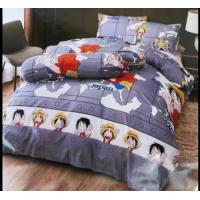 ราคา ผ้าห่มและผ้าปูที่นอนแบบครบชุด เซ็ท6ชิ้น ลายวันพีชสีเทาใหม่ๆ ลายวันพีช (13026046731)