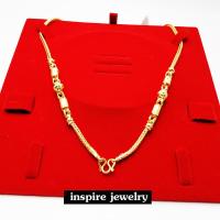 ราคา Inspire Jewelry สร้อยคอทองลายสี่เสา เส้นขนาดบาทนึง ยาว55cm งานแฟชั่น สีทอง สำหรับประดับชุดไทย สวยหรู เหมาะกับการแต่งกายที่สวยงาม เสื้อลูกไม้ (1251858584)