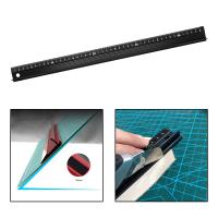 ราคา Baoblaze Cutting Ruler Sturdy Punch Hole Spacing Tools Handmade DIY Art Projects Stainless Steel Safety Measurements Metal Crafting Ruler (20821900420)