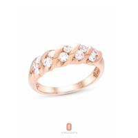 ราคา Jewellista Twist Ring แหวนเงินแท้ เพชร CZ มี 4 สี ทองคำขาว ทอง14k โรสโกลด์ แบล็คโรเดียม (20582224506)