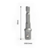 ราคา 3pcsset Chrome Vanadium Steel Socket Adapter Hex Shank to 14 38 12 Extension Drill Bits Bar Hex Bit Set Power Tools (11196159093)