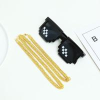 ราคา แก้วโมเสกแว่นตาชีวิตอันธพาล8บิต MLG แว่นกันแดดพิกเซลเลทผู้หญิงผู้ชายสเปก Cermin Mata Minecraft (19909670779)