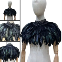 ราคา เสื้อคลุมขนนกแฟชั่น เสื้อคลุมขนนกย้อนยุค เสื้อคลุมขนนก ชุดเดรสปาร์ตี้แต่งหน้า อุปกรณ์ประกอบฉาก งานฝีมือ (20367316426)