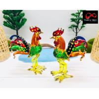 ราคา ไก่ไอ้ไข่ ไก่แก้บน แก้ว รุ่นไก่หางขึ้น สายรุ้งชุบทอง 7 cm ราคาต่อตัว ไก่แก้บนไอ้ไข่ ไก่แก้ว ของไหว้ไอ้ไข่ ราคาส่ง ของตกแต่งบ้าน (14071158075)