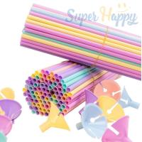 ราคา ก้านลูกโป่งพาสเทล set 10 ก้าน พร้อมจุก ก้านลูกโป่งพร้อมจุกสีพาสเทล ไม้เสียบลูกโป่ง ก้านเสียบลูกโป่ง balloon stick (19805569220)