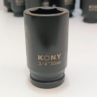 ราคา KONY ลูกบล็อกยาว บล็อกลม 3 4 6หุน 6 เหลี่ยม เบอร์ 30 มม สำหรับ บล็อกลม บล็อกแบต บล็อกไฟฟ้า IMPACT SOCKET (19798242113)
