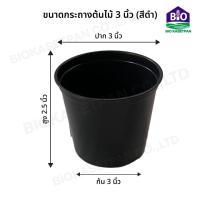 ราคา กระถางต้นไม้พลาสติก กระถางพลาสติก กระถางปลูกต้นไม้ สีดำ ขนาด 2 5 3 4 5 6 8 10 12 15 17 นิ้ว (20000584394)