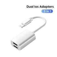 ราคา Elough ไฟอะแดปเตอร์เครื่องชาร์จสำหรับ iPhone 14 13 12 11 Pro XR XR X 8 7 6S iPad OTG ไฟคู่สำหรับส่งข้อมูล IOS (20568417729)