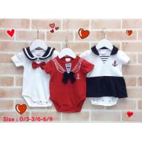 ราคา ชุดเด็กแรกเกิด 0 6 เดือน บอดี้สูทเด็กทารก แพค 3 พิมพ์ลายทหารเรือ สำหรับเด็กผู้หญิง (21270206691)