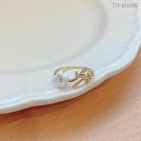 ราคา เครื่องประดับ Han Guowei inlay zircon crystal pearl ring female mouth sweet French flower ring bracelet can be adjusted (18989014175)