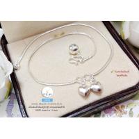 ราคา สร้อยข้อเท้าเงินแท้92 5 ลายแบน ร้อยหัวใจเกลี้ยง ยาว 9 0 นิ้ว ห้อยกระดิ่ง 1 ลูก เนื้อเงินแท้ (15203066222)