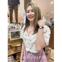 ราคา PATTERN P BS049 Wendy Flower Top เสื้อครอปสไตล์ Lyn Around งานพรีเมียมสวย ปักดอกไม้สีม่วงน่ารัก คิ้วท์สุดๆ (19947929329)