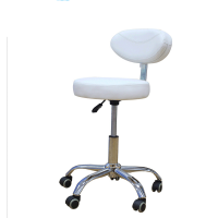 ราคา เก้าอี้ไฮโดรลิค เบาะกลมใหญ่นุ่ม มีพนักพิง นั่งสะบาย สีขาว (10740622355)