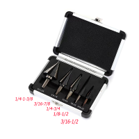 ราคา ชุด ดอกสว่าน ทรงเจดีย์ ขั้นบันได 6pcs HSS StepDrill เจาะรู ขยายรู คว้านรู ดอกเล็ก ใหญ่ ขนาด 4 32 มม เจาะขยาย คว้านรู เคลือบไทเทเนี่ยม ดอกเล็ก ใหญ่ ขั้นบันได StepDrill เจาะรู ขยายรู คว้านรู (2097115381