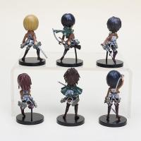 ราคา 6Pcsset Attack On Titan Mikasa Ackerman Eren Rivaille Armin Arlert Sasha Blaus Hanji Zoe Pvc Figures Toys (15396072697)