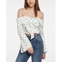 ราคา f fashion สายเดี่ยวลายจุด ผู้หญิง สีขาว Polka Dot Camisole 5851 (16738930711)