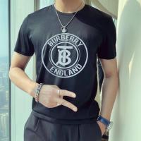 ราคา Burberryˉ เสื้อยืดแขนสั้นลำลองสำหรับผู้ชายและผู้หญิงเสื้อคอกลมคอกลมแขนสั้นสไตล์เดียวกันผ้าฝ้ายครึ่งแขนสำหรับผู้ชายสำหรับฤดูร้อน Ins (14619520470)