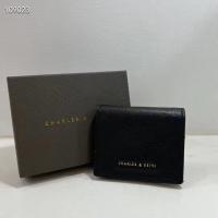 ราคา Ready Stock Charles and KeithShort Small Wallet CNK Card Holder Fold over Purse Croc effect Leather Purse CK6 (15259834342)