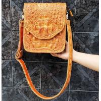 ราคา กระเป๋าสะพายข้างหนังจระเข้ โหนกและกระดูกหลัง พร้อมสายสะพาย หนังจระเข้ทั้งเส้น (17308867155)
