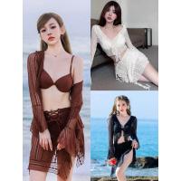 ราคา 22058 ชุดว่ายน้ำแฟชั้น งาน3ชิ้น บิกินี่ เสื้อคลุม กระโปรง (21248290318)