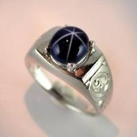 ราคา แหวนเงินแท้ 925 พลอยไพลินสตาร์ Blue Star Sapphire น้ำหนัก 3 18 กะรัต เนื้อเนียนขาสวยค่ะ (16218820431)