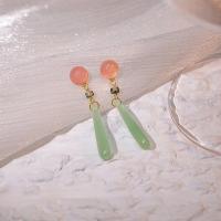 ราคา หยกคาลซิโดนีธรรมชาติจี้ลูกปัดหยกเคลือบต่างหูเงินCheongsamหยดน้ำสไตล์จีนใหม่ต่างหูสไตล์จีนหญิง (20339897218)