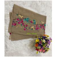 ราคา ผ้าพันคอ ผ้าคลุมไหล่ ผ้าฝ้าย งานปัก ผ้าสาลู ลายดอกไม้ ชื้อเป็นของขวัญ ของฝากได้ (20616458896)