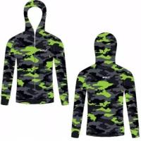 ราคา เสื้อตกปลา WOLF เสื้อกีฬา มีฮู้ด กลางแจ้ง ผ้า ICE DRY ไม่ร้อน กัน UV 95 ลายพราง ตกปลา กันแดด (10483593261)