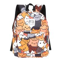 ราคา Anime Neko Atsume Women Backpack Cartoon Mochila for Girls Boys Travel Rucksack Cute Cat Printing Shoulder Bag for Teenage (13045983049)