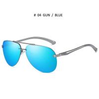 ราคา Oculos De Sol แว่นกันแดดโพลาไรซ์ย้อนยุคแว่นตาสำหรับขับรถรถไร้ขอบ UV400เลนส์กระจก (19458593341)