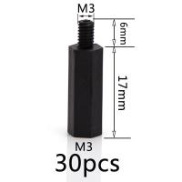ราคา น็อตสกรู M3 M4ไนล่อนหกเหลี่ยมระยะห่างคอลัมน์สีดำยาว5มม 50มม ชุดเครื่องมือ DIY พลาสติก (14224423220)