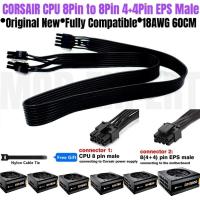 ราคา Original CORSAIR PSU 8Pin เป็น4 4Pin EPS ตัวผู้ CPU สายไฟสำหรับ RM450 RM550 RM650 RM750 RM850แหล่งจ่ายไฟแบบโมดูลาร์ทอง RM1000 (20672899664)