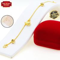 ราคา สร้อยข้อเท้าทอง เครื่องประดับ ทองเหมือนแท้ ลายกระดูกงู ประดับช้างสลับกระพรวน น้ำหนัก2สลึง ยาว9นิ้ว ทองโคลนนิ่ง (17447646439)