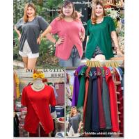 ราคา เสื้อผ้าสำหรับสาวอวบอ้วนไซร์ใหญ่บิ้กไซร์ อก44 60 ใส่ใด้ ผ้าเรย่อนเกรดAA รหัส 39 แหวกหน้าสลับ (7140134471)