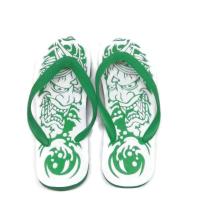 ราคา รองเท้าแตะแกะสลัก รองเท้าแตะแกะลาย นันยางช้างดาว ลายปีศาจ พื้นสีเขียว (1033776809)