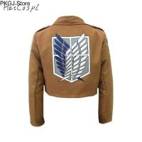 ราคา PKGJ Store Men Clothes Attack On Titan Shingeki No Kyojin Costume Jacket Japanese Anime Brown Coat Man Adults Jackets (17324175000)