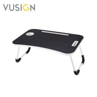 ราคา Vusign โต๊ะพับ โต๊ะวางโน๊ตบุ๊ค โต๊ะ พับเก็บได้ มีลิ้นชักเก็บของ มีที่วางแก้ว ช่องวางไอแพด folding computer desk (18500406278)