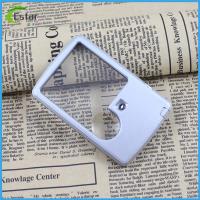 ราคา 3X 6X Credit Card Loupe Magnifier Glass Square Microscope with LED Light (20974140561)
