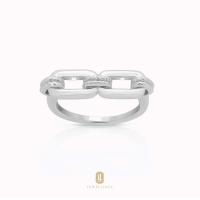 ราคา Jewellista แหวน Habina เงินแท้ 925 ดีไซน์เก๋ โซ่ มี 3 สี ทองคำขาว ทอง 14k โรสโกลด์ (13232243244)