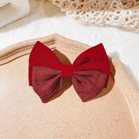 ราคา แฟชั่นเกาหลีโบว์กำมะหยี่กิ๊บเชือกคาดผม 2022 ใหม่สีแดงคาดผมปีใหม่เครื่องประดับผม (17338994597)